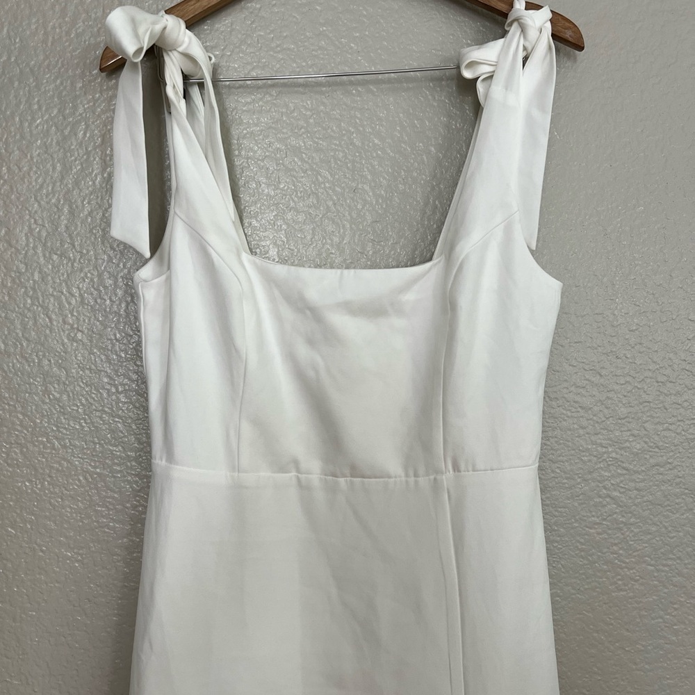 NWOT Your Sweetie White Tie-Strap Column Maxi Dress - Picture 4 of 9